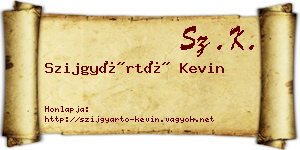 Szijgyártó Kevin névjegykártya